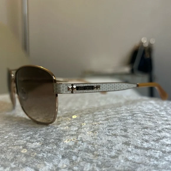 NEW JIMMY CHOO CRIS/S 0AU2 D8 RED GOLD SUNGLASSES 57-14-135 display picture 3